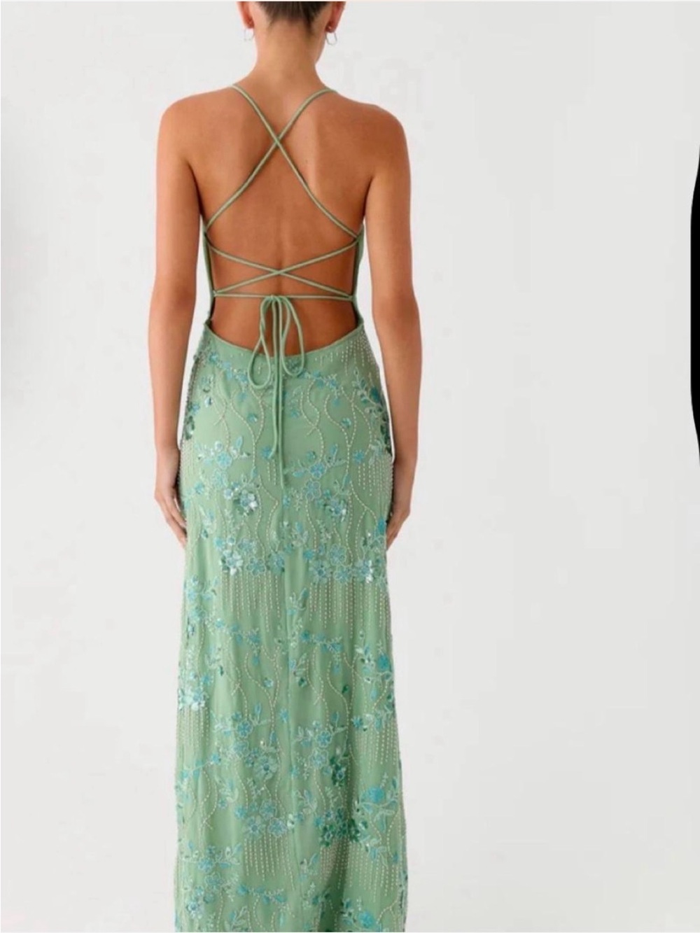 Peppermayo Seafoam Embellished Maxi Slip Dress - Picture 2 of 3